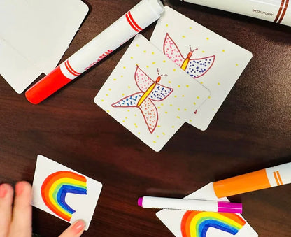 Custom Memory Mix game created for shelter donation with rainbow drawings and cards