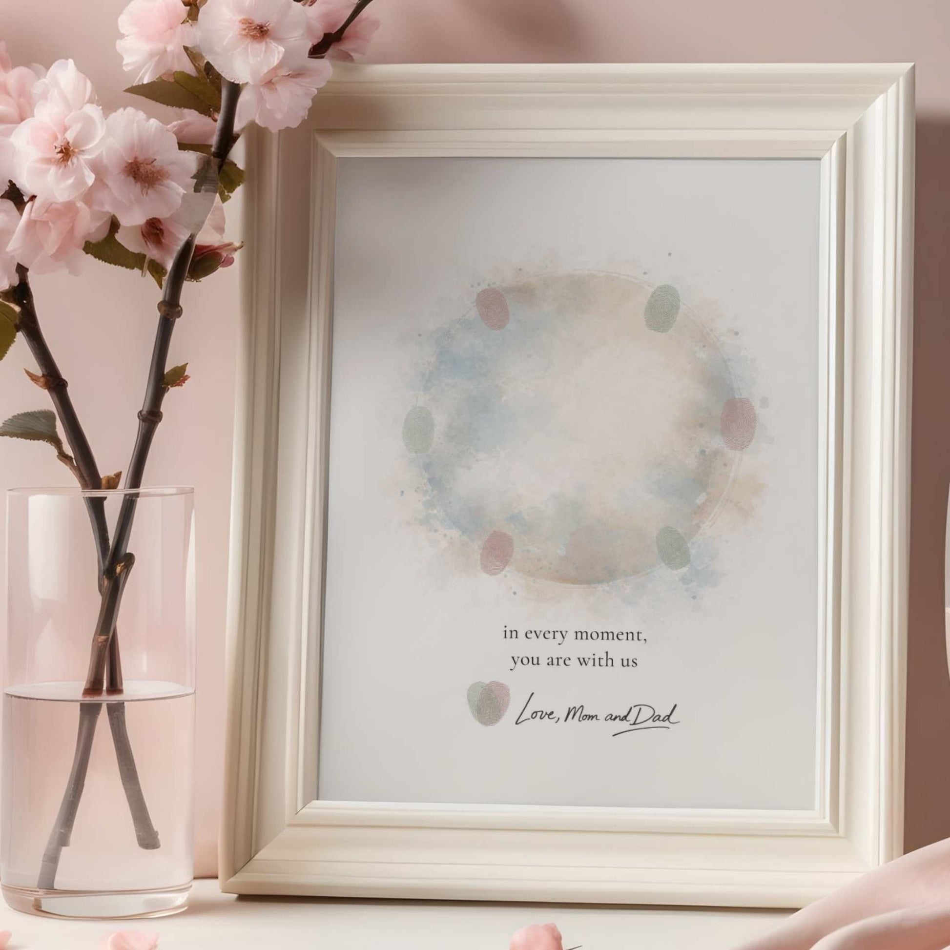 grief and loss support gift simple art wall desk show love diy for non-artists to make keepsake to say we love you