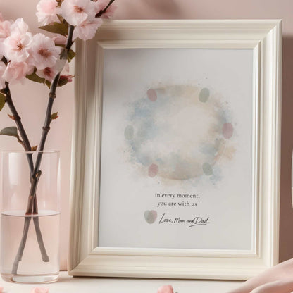 grief and loss support gift simple art wall desk show love diy for non-artists to make keepsake to say we love you