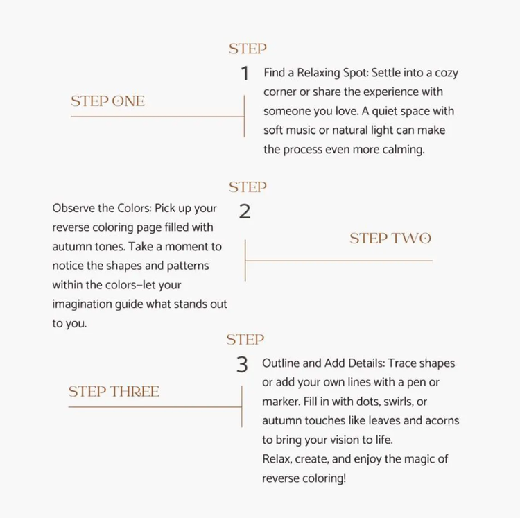 Reverse Coloring – Fall Leaves Printable PDF of Relaxing Art for All Ages