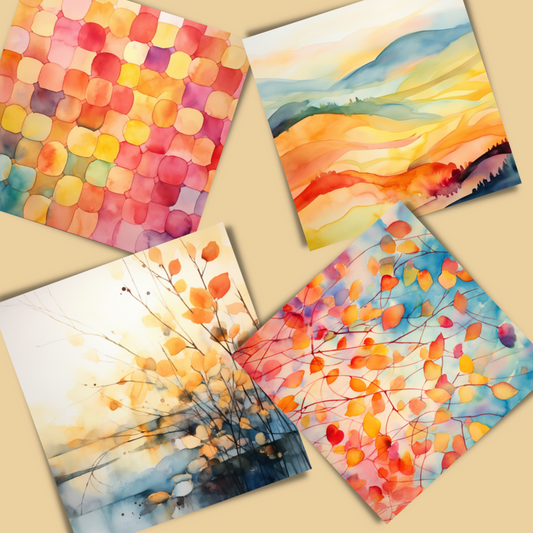 Reverse Coloring – Autumn Reflections Printable Fall Pages with Quotes