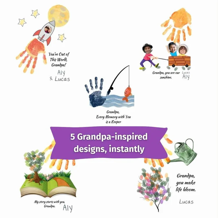 Easy Gift for the Grandpa Who Has Everything: DIY Handprint Art, 5 Unique Designs