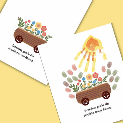 DIY Handprint Flower Gift for Grandma – Print, Customize, and Gift in Minutes!