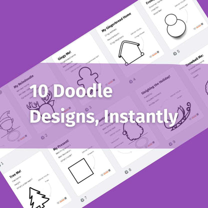 Printable Holiday Doodle Pages – 10 Fun and Festive Coloring Worksheets