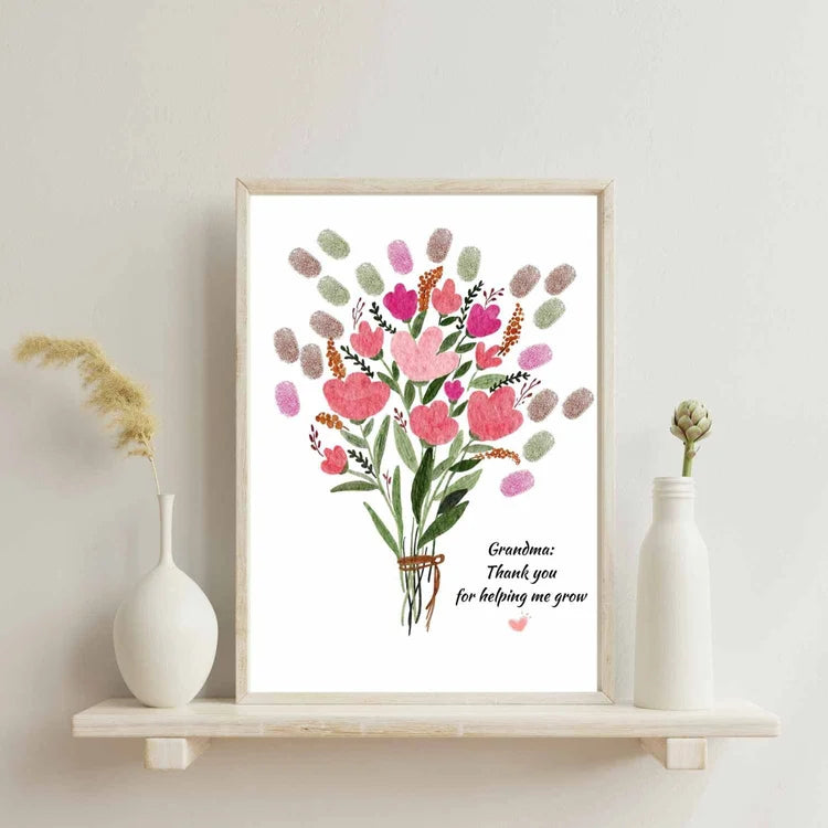DIY Handprint Flower Gift for Grandma – Print, Customize, and Gift in Minutes!