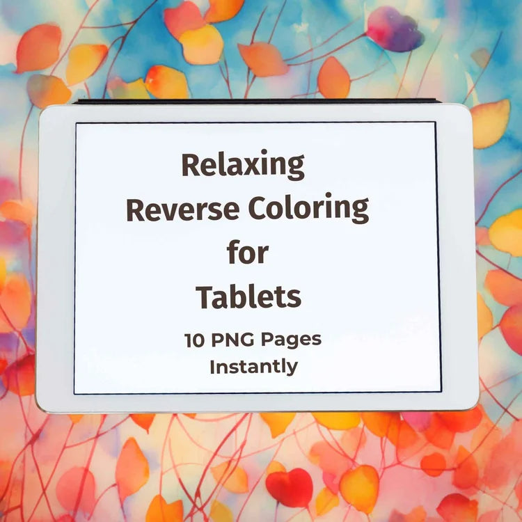 Reverse Coloring for Tablets – Fall PNG Set (10 Pages for iPad & Digital Art)