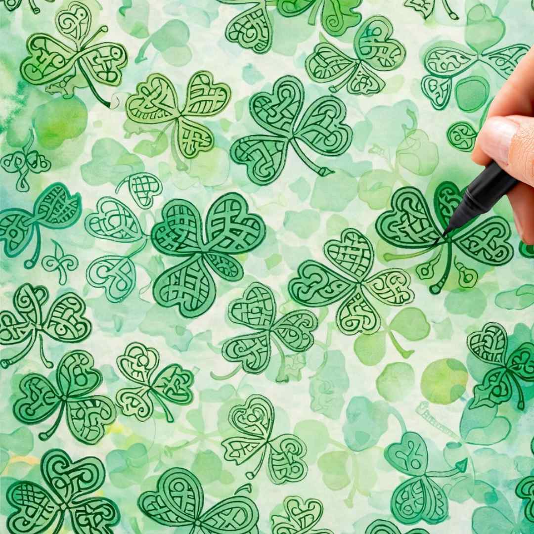 Irish Reverse Coloring Pages – 16 Page Printable for St. Patrick’s Day and Beyond