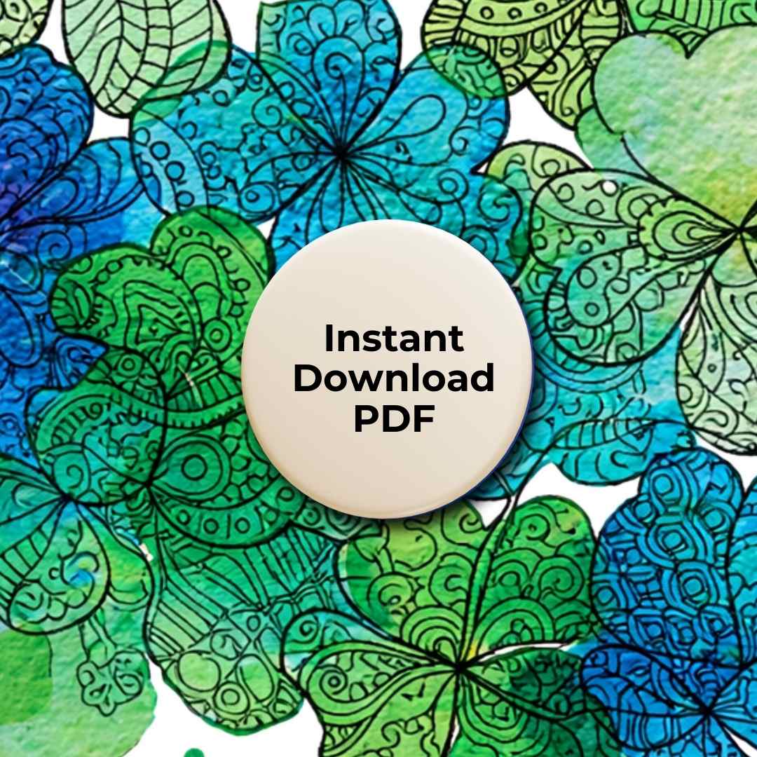 Irish Reverse Coloring Pages – 16 Page Printable for St. Patrick’s Day and Beyond