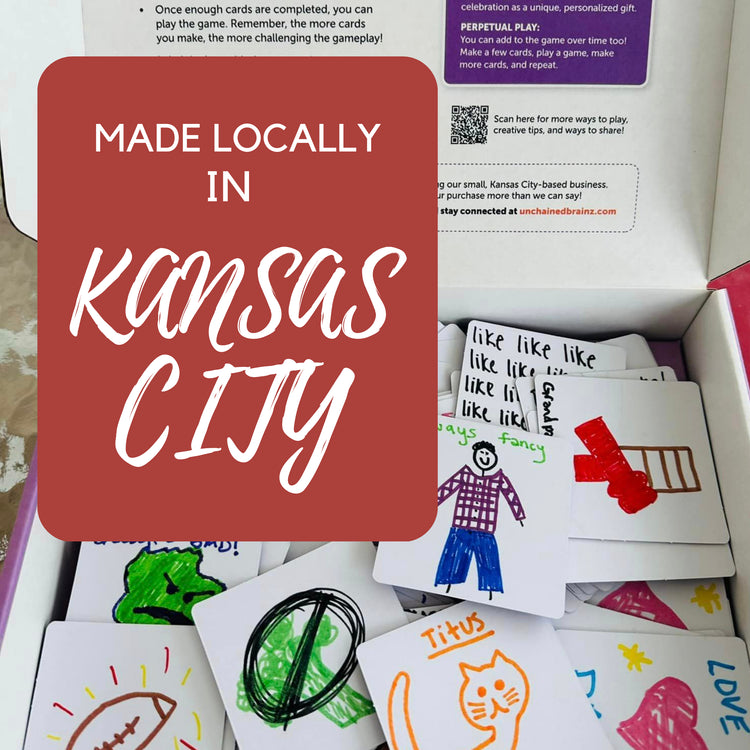 UnchainedBrainz Memory Mix game made locally in Kansas City and donated to families