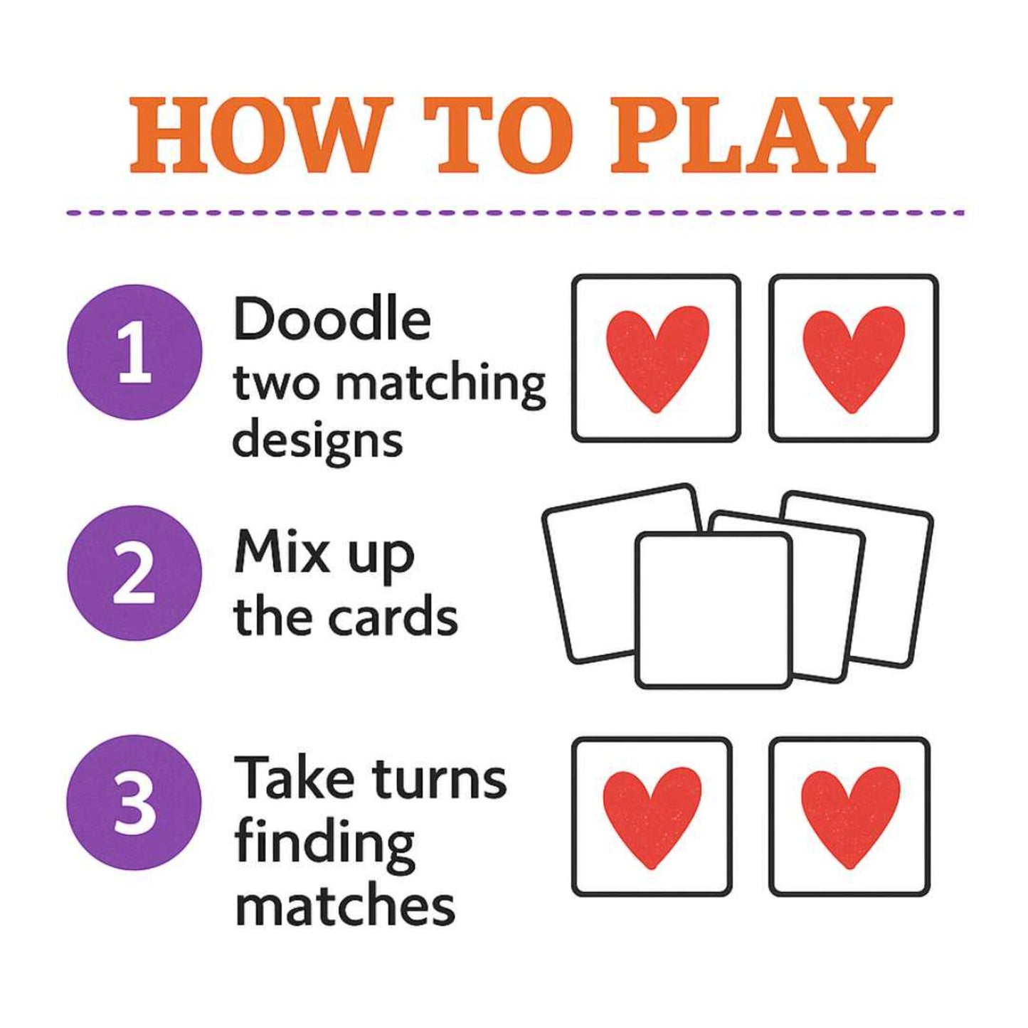 Create your own memory game with hand-drawn cards, a unique party activity for families and friends how to play step by step
