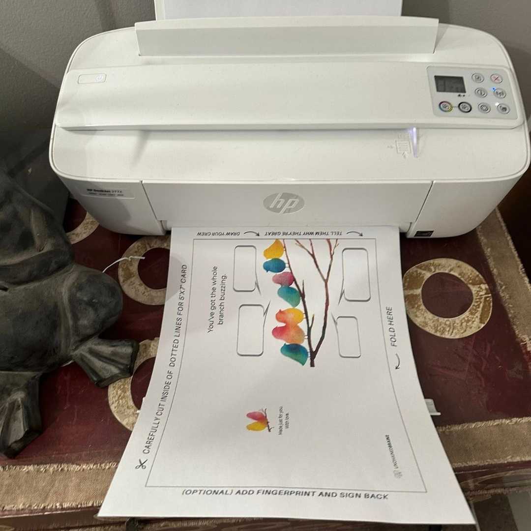 You’ve Got the Whole Branch Buzzing – Printable Bird Family Doodle Greeting Card